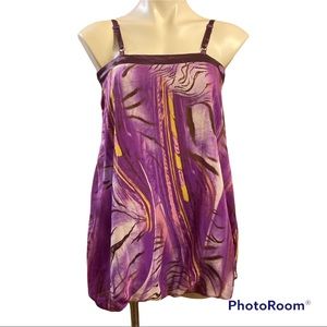 Twelve by twelve  Purple yellow Camisole style top